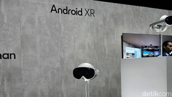 Prototipe Project Moohan ini dipamerkan Samsung pada ajang peluncuran Galaxy S25, S25+, dan S25 Ultra. Foto: Aisyah Kamaliah/detikINET