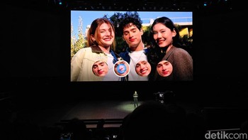 Fitur baru Galaxy S25 bisa ubah ekspresinya sesuai ekspresi terbaik masing-masing orang di multifoto Foto: Aisyah Kamaliah/detikINET