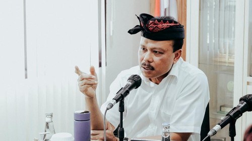 Sekda Bali Dewa Made Indra di kantor Ombudsman Perwakilan Bali, Denpasar, Kamis (23/1/2025).