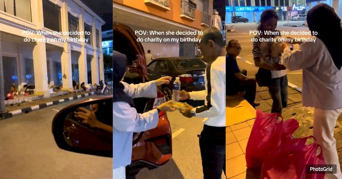 Mulia! Sepasang Kekasih Rayakan Ulang Tahun dengan Berbagi Makanan