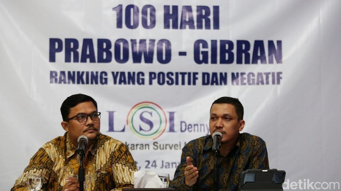LSI Denny JA merilis hasil penilaian masyarakat tentang 100 hari kerja Prabowo-Gibran. Hasilnya program yang paling mendapatkan reaksi positif adalah Makan Bergizi Gratis.