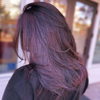 Ide warna rambut aubergine black