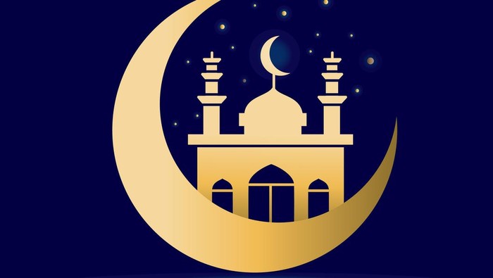Vector illustration of a Isra and Mirag Night Journey concept. Square banner design, poster with text. Fully editable. Download includes vector eps and high resolution jpg.