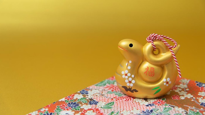 Cute New Years miniature zodiac snake