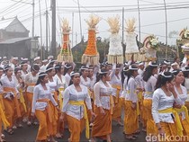Ribuan Warga dan Turis Hadiri Puncak Palebon Jero Gede Alitan Batur