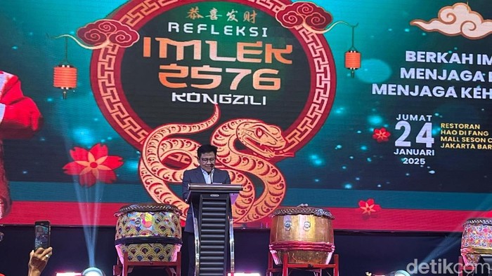Ketum PKB Cak Imin dalam acara refleksi Imlek