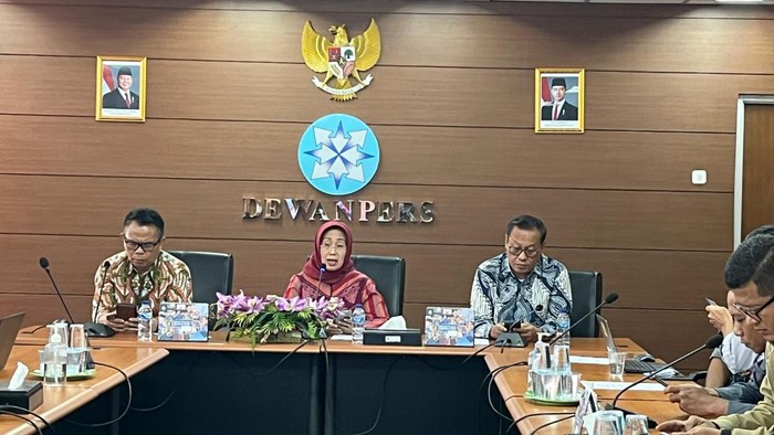 Konferensi pers Dewan Pers (Rumondang/detikcom)