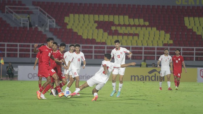 Laga Timnas Indonesia U-20 Vs Yordania U-20 di Stadion Gelora Deltas Sidoarjo Jatim di ajang Mandiri U-20 Challenge Series 2025