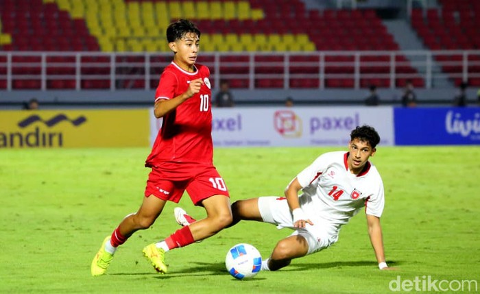 Laga Timnas Indonesia U-20 Vs Yordania U-20 dalam ajang Mandiri U-20 Challenge Series 2025 di Stadion Gelora Deltas Sidoarjo Jatim, Jumat (24/1/2025).