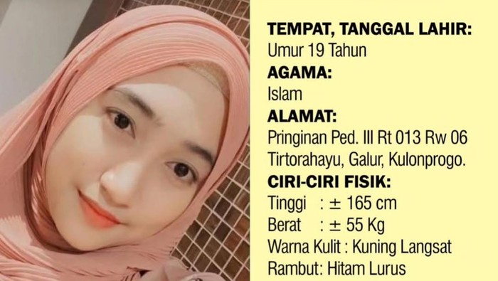 Pamflet laporan kehilangan Polres Kulon Progo. Diunggah Jumat (24/1/2025).