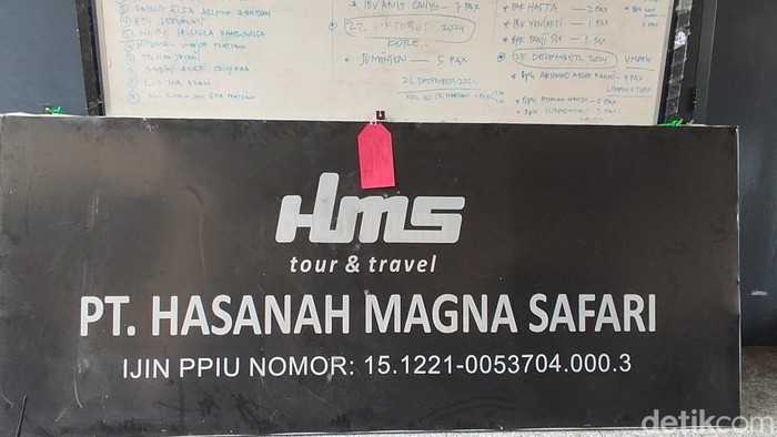 Papan nama PT MHS yang ditampilkan polisi sebagai barang bukti saat rilis kasus di Polda DIY, Kamis (23/1/2025)