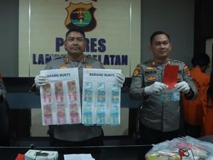Pasutri di Lampung Selatan Edarkan Uang Palsu