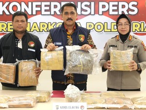 Polda Riau Ungkap Peredaran 15,6 Kg Ganja, 3 Pelaku Ditangkap