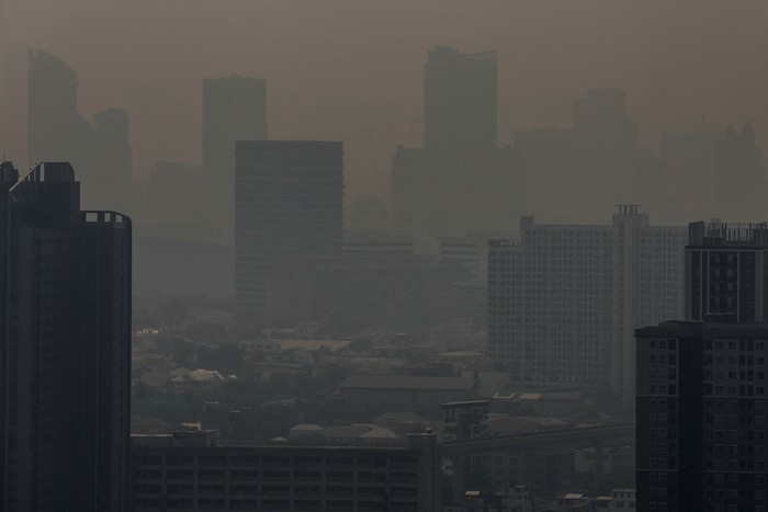 A view of the city amid air pollution in Bangkok, Thailand, January 24, 2025. REUTERS/Chalinee Thirasupa
