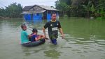 Potret Banjir di Kudus Akibat Meluapnya Air Sungai Wulan