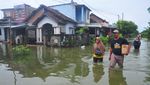 Potret Banjir di Kudus Akibat Meluapnya Air Sungai Wulan
