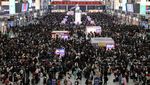 Potret Ramainya Stasiun Kereta Shanghai Jelang Imlek