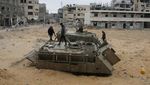 Potret Tank Israel Jadi Rongsokan di Gaza