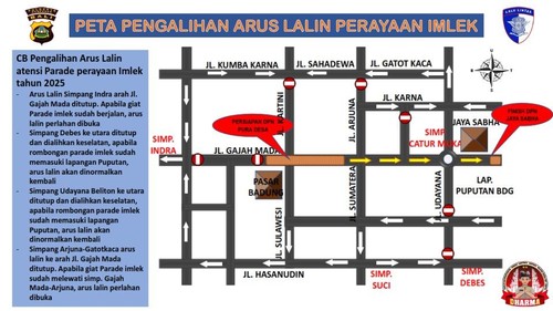 Rekayasa lalu lintas saat Festival Imlek di Jalan Gajah Mada pada 1-2 Februari 2025.