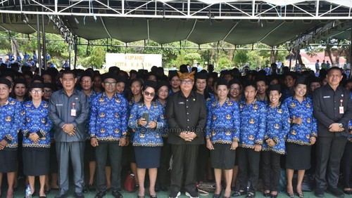 ASN PPPK Kota Kupang, saat diambil sumpah janji jabatan, Jumat (24/1/2024).