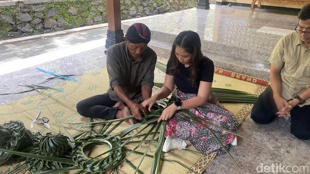Wamenpar Ni Luh Puspa di Desa Tinalah, Kulon Progo, Jumat (24/1/2025).