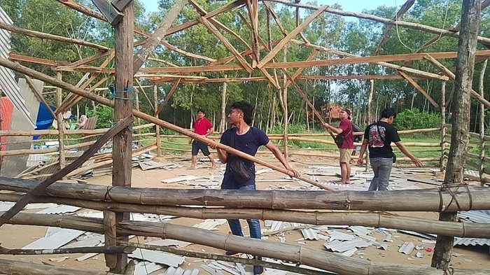 Arena Sabung Ayam di Sampang yang dibongkar oleh polisi.
