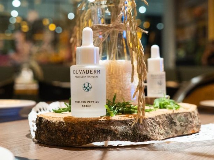 Duvaderm Ageless Peptide Serum.