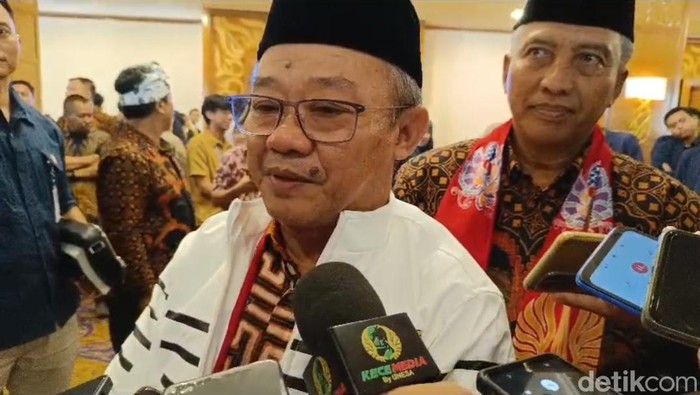 Mendikdasmen Abdul Muti saat ditemui di Surabaya.