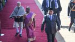 Momen Presiden Prabowo Disambut Upacara Kenegaraan India