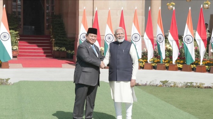 Prabowo bersama PM India Narendra Modi