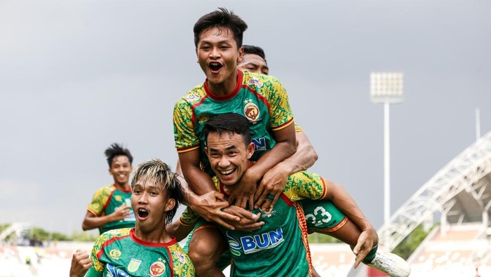 Saat pemain Sriwijaya FC merayakan gol