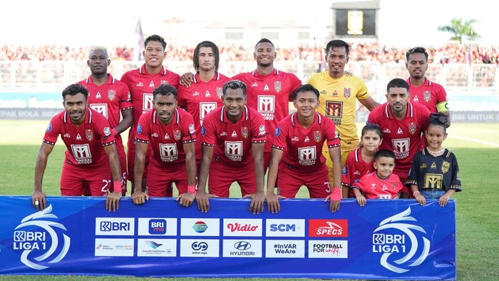 Starting line-up Malut United di Liga 1 2024/2025.