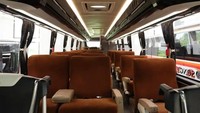Nah yang menarik adalah bagian kursi penumpangnya, di mana kursi bus baru PO Raya ini konsisten menggunakan kursi bekas pesawat. Foto: Dok. Laksana