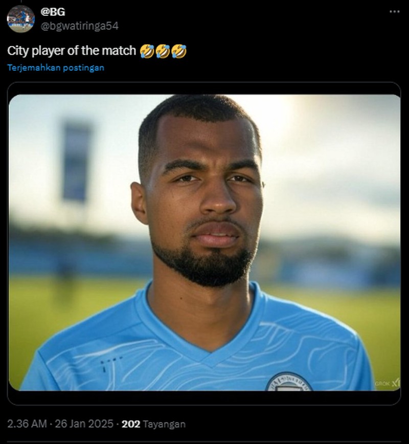 Manchester City berhasil mengalahkan Chelsea dengan skor akhir 3-1. Dalam hal ini kiper Chelsea Robert Sánchez, disamakan dengan Onana. Berikut meme-nya.