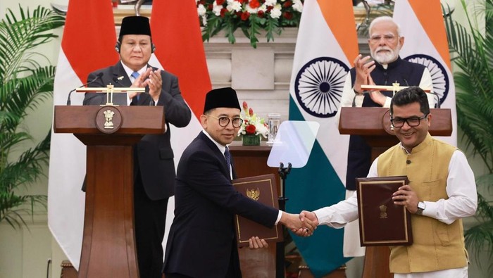 Menteri Kebudayaan Fadli Zon dalam penandatanganan kerja sama pertukaran budaya dengan India (dok.istimewa)