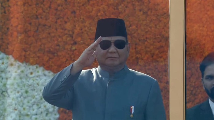 Presiden Prabowo Subianto menghadiri dan menyaksikan dengan parade di perayaan ke-76 Republik India.  (Dok tim media Presiden).