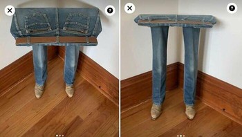 Kirain celana, ternyata meja guys. Foto: (Bored Panda).