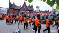 Peserta Pejalan Nagari Walk 2025 datang dari berbagai daerah di Indonesia.