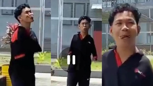 Tangkapan layar Agus joget di Lapas Kelas IIA Kuripan, Lombok Barat. (istimewa)