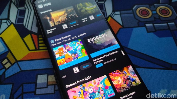 Epic Games memberikan game Android gratis.