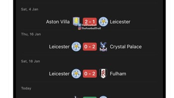 Leicester City kalah terus sebelum bertemu Tottenham yang akhirnya mereka menangkan. Foto: X.com