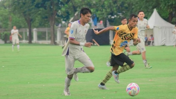 Pemain PSGC Ciamis saat bertanding di Liga Nusantara. Foto.
