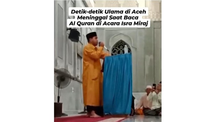 Qori di Aceh terjatuh ketika membaca surah Al Isra ayat 1