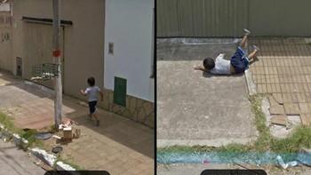 Kok bisa pas ya momennya. Duh dek, sakit nggak itu? Foto: (Bored Panda).