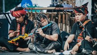 Seni pertunjukan tradisi Didong dari Gayo, Nanggroe Aceh Darussalam saat tampil di Jazz Kotabaru