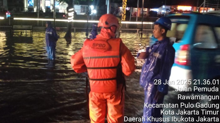 Banjir di Jakarta pada 28 Januari 2025 malam (dok.BPBD Jakarta)