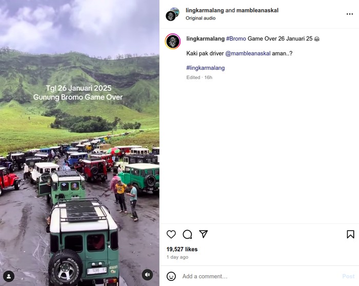 Gunung Bromo game over