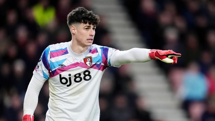 Bournemouth goalkeeper Kepa Arrizabalaga during the Premier League match at the Vitality Stadium, Bournemouth. Picture date: Saturday January 25, 2025. (Photo by Adam Davy/PA Images via Getty Images)