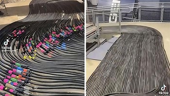 Kabel di konser Rammstein. Foto: ManbadFerrara via Bored Panda