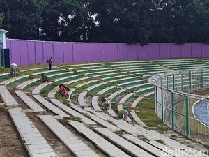Stadion Galuh Ciamis Bersolek Jelang Babak 6 Besar Liga Nusantara